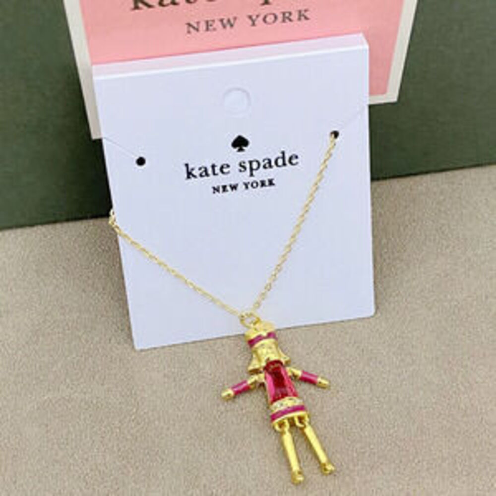 kate spade Cartoon Diamond Nutcracker King Soldier Pendant Necklace